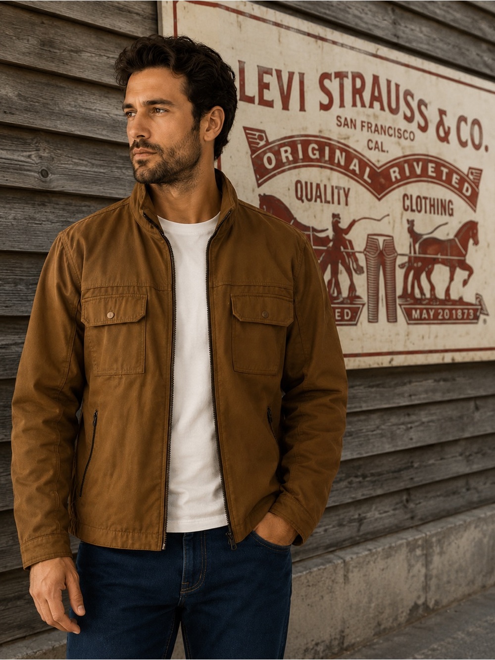 Levi's Men's Tan Canvas Utility Jacket